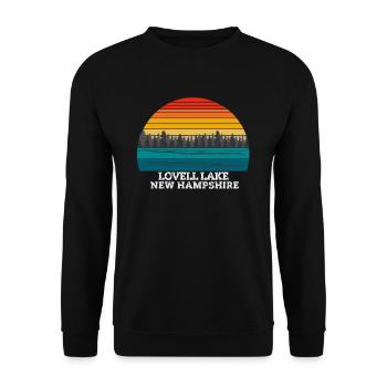 Lovell Lake New Hampshire - Unisex Pullover - Schwarz - Vorne - Alina (178cm) & Michal (187cm)