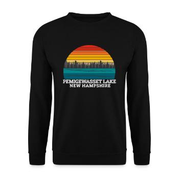 Pemigewasset Lake New Hampshire - Unisex Pullover - Schwarz - Vorne - Alina (178cm) & Michal (187cm)