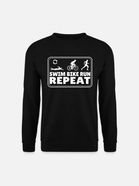 Triathlète Running Natation Vélo Rider Répétition - Sweat-shirt Unisexe - noir