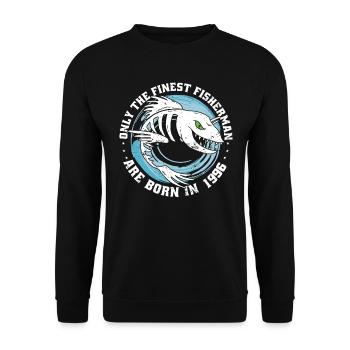Pêcheur né en 1996 anniversaire drôle - Sweat-shirt Unisexe - noir - Devant - Alina (178cm) & Michal (187cm)