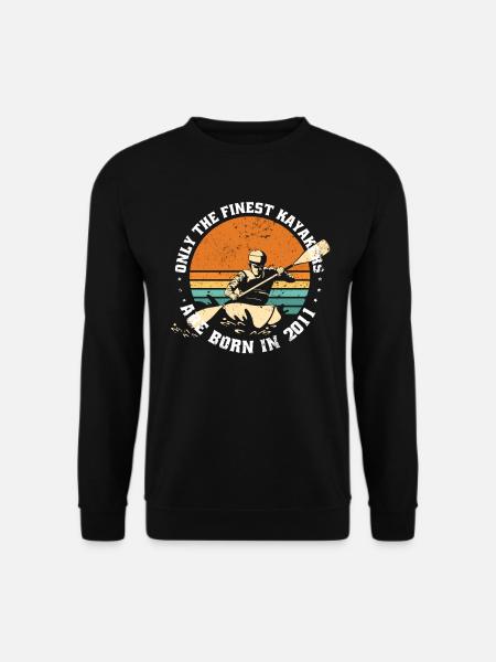 Kajak-Rafting Kajaker Jahrgang 2011 Geburtstag - Unisex Pullover - Schwarz