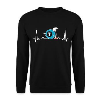 Bingo Player Bingo Game Bingo Game Heartbeat - Unisex Sweatshirt - black - Front - Alina (178cm) & Michal (187cm)