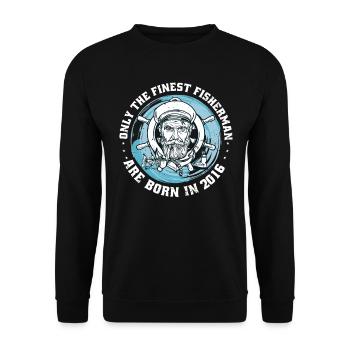 sailor vintage 2016 birthday sailboat funny - Unisex Sweatshirt - black - Front - Alina (178cm) & Michal (187cm)