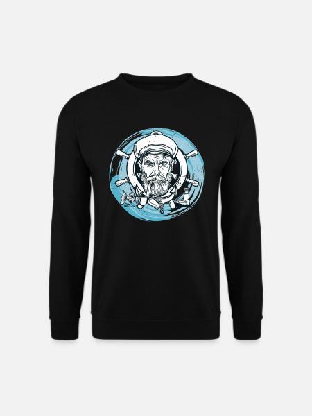 Segler Segelboot Segelschiff Segelyacht Vintage - Unisex Pullover - Schwarz