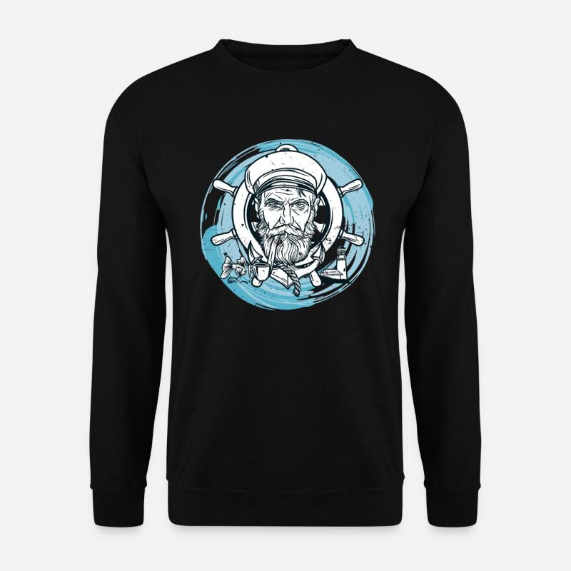 Segler Segelboot Segelschiff Segelyacht Vintage - Unisex Pullover - Schwarz