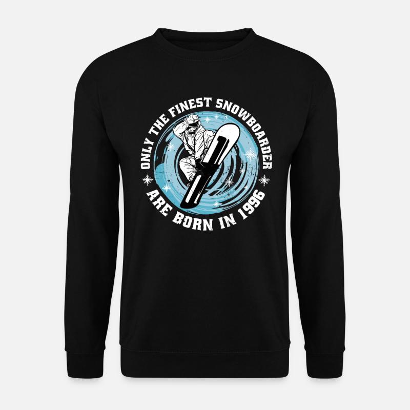 Snowboarder Jahrgang 1996 Geburtstags Snowboarding - Unisex Pullover - Schwarz