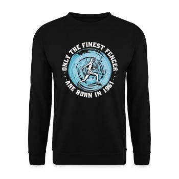 Escrimeur né en 1961 Athlète d’escrime d’anniversaire - Sweat-shirt Unisexe - noir - Devant - Alina (178cm) & Michal (187cm)
