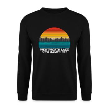 Wentworth Lake New Hampshire - Unisex Pullover - Schwarz - Vorne - Alina (178cm) & Michal (187cm)