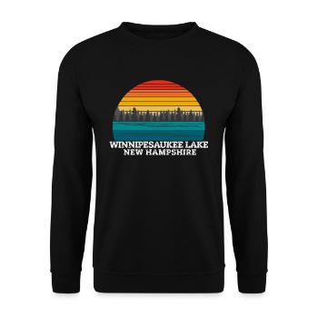 Winnipesaukee Lake New Hampshire - Unisex Sweatshirt - black - Front - Alina (178cm) & Michal (187cm)