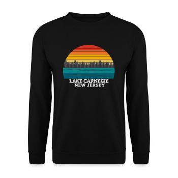 Lake Carnegie New Jersey - Unisex Pullover - Schwarz - Vorne - Alina (178cm) & Michal (187cm)