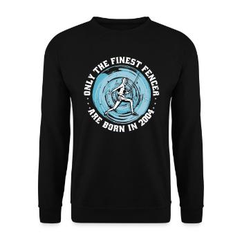Fencer born 2004 Birthday fencing athlete - Unisex Sweatshirt - black - Front - Alina (178cm) & Michal (187cm)