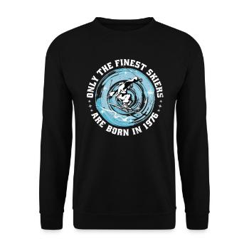 Skieur Skieur né en 1976 Anniversaire Ski - Sweat-shirt Unisexe - noir - Devant - Alina (178cm) & Michal (187cm)