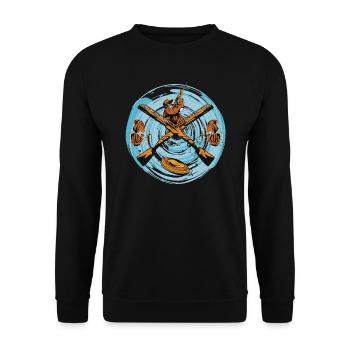Target shooting Clay pigeons Clay pigeon shooting - Unisex Sweatshirt - black - Front - Alina (178cm) & Michal (187cm)