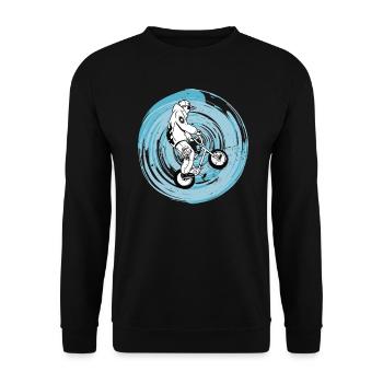 BMX Rad Radfahrer BMX Bike BMX-Rampe Vintage - Unisex Pullover - Schwarz - Vorne - Alina (178cm) & Michal (187cm)