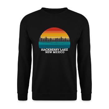 Hackberry Lake New Mexico - Unisex Pullover - Schwarz - Vorne - Alina (178cm) & Michal (187cm)