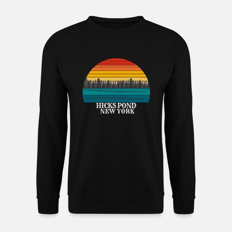 Hicks Pond New York - Unisex Sweatshirt - black