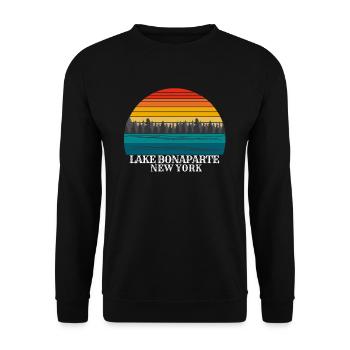 Lac Bonaparte New York - Sweat-shirt Unisexe - noir - Devant - Alina (178cm) & Michal (187cm)