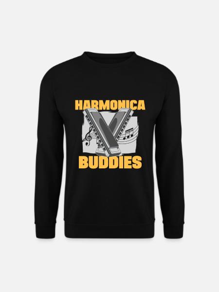 Harmonica Buddies Harmonicist Gift Idea - Unisex Sweatshirt - black