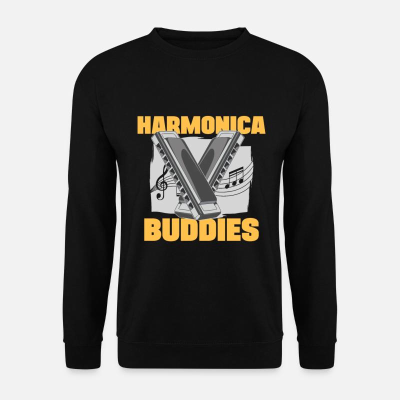 Harmonica Buddies Harmonicist Gift Idea - Unisex Sweatshirt - black