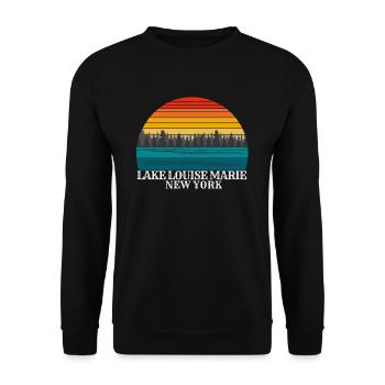 Lake Louise Marie New York - Unisex Sweatshirt - black - Front - Alina (178cm) & Michal (187cm)