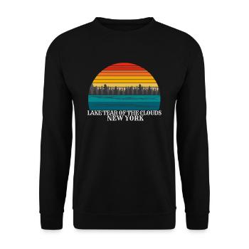 Lake Tear of the Clouds New York - Unisex Sweatshirt - black - Front - Alina (178cm) & Michal (187cm)