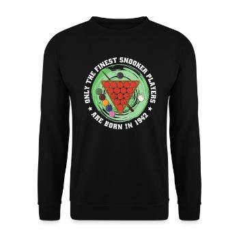 Joueur de snooker Snooker né en 1942 Anniversaire - Sweat-shirt Unisexe - noir - Devant - Alina (178cm) & Michal (187cm)