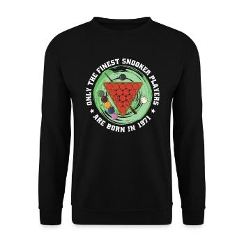Joueur de snooker Snooker né en 1971 Anniversaire - Sweat-shirt Unisexe - noir - Devant - Alina (178cm) & Michal (187cm)