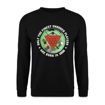 Joueur de snooker Snooker né 2006 anniversaire - Sweat-shirt Unisexe - noir - Devant - Alina (178cm) & Michal (187cm)