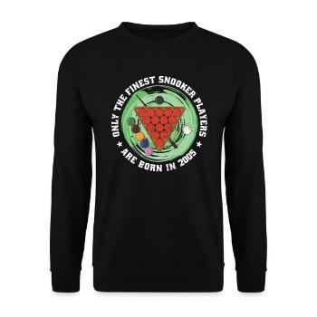 Joueur de snooker Snooker né en 2005 Anniversaire - Sweat-shirt Unisexe - noir - Devant - Alina (178cm) & Michal (187cm)