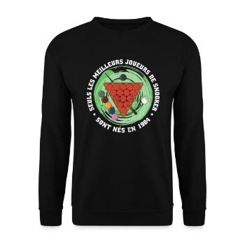 Französisch Snooker-Spieler Jahrgang 1984 - Unisex Pullover - Schwarz - Vorne - Alina (178cm) & Michal (187cm)