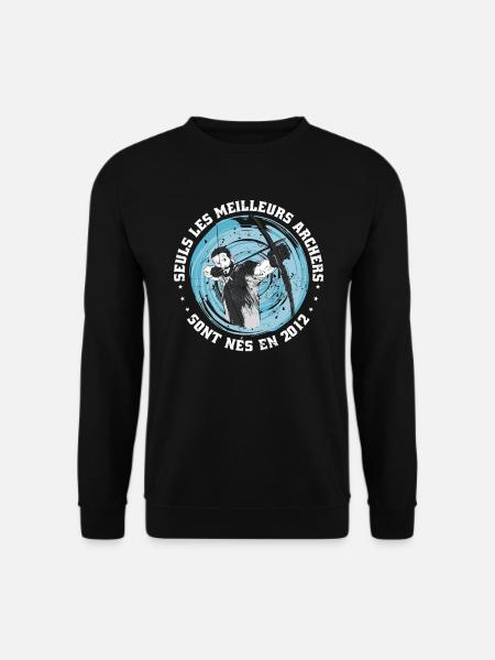 Bogenschießen Geburtstag Jahrgang 2012 geboren - Unisex Pullover - Schwarz