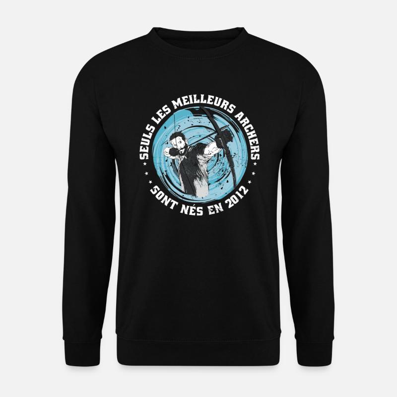 Bogenschießen Geburtstag Jahrgang 2012 geboren - Unisex Pullover - Schwarz