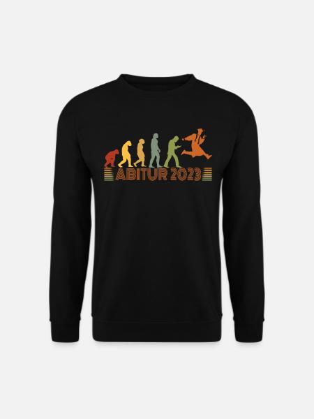 Abi 2023 Abitur bestanden Evolution retro Abitur - Unisex Pullover - Schwarz