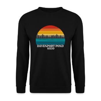 Étang Davenport Ohio - Sweat-shirt Unisexe - noir - Devant - Alina (178cm) & Michal (187cm)