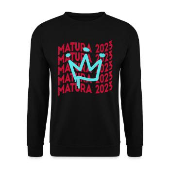 L’examen Matura 2023 Abitur a réussi la remise des diplômes - Sweat-shirt Unisexe - noir - Devant - Alina (178cm) & Michal (187cm)