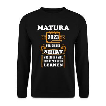 L’examen Matura 2023 Abitur a réussi Learning Matura - Sweat-shirt Unisexe - noir - Devant - Alina (178cm) & Michal (187cm)