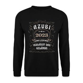 Ausbildung 2023 Abschluss Auszubildende Legende - Unisex Pullover - Schwarz - Vorne - Alina (178cm) & Michal (187cm)