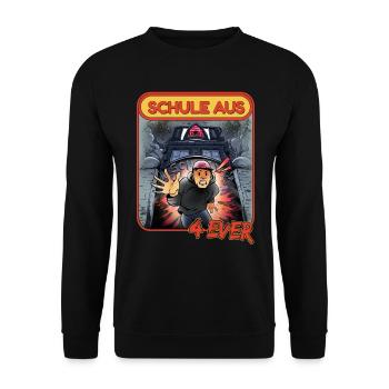 Abi Matura oder 10. Klasse bestanden Schule aus - Unisex Pullover - Schwarz - Vorne - Alina (178cm) & Michal (187cm)