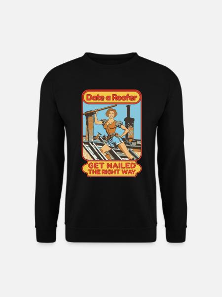 Dachdeckerin Handwerker Dachdeckernägel Dachdecker - Unisex Pullover - Schwarz