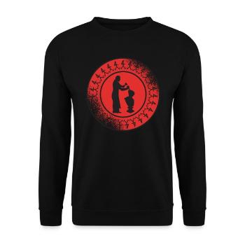 Stonemason Craftsmen Stone sculptors Sculptors - Unisex Sweatshirt - black - Front - Alina (178cm) & Michal (187cm)