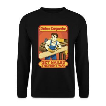 Charpentier-Charpentier Artisan Charpentier - Sweat-shirt Unisexe - noir - Devant - Alina (178cm) & Michal (187cm)