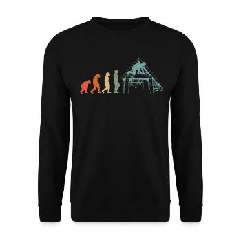 Charpentier-Charpentier Artisan Zimmermanns Vintage - Sweat-shirt Unisexe - noir - Devant - Alina (178cm) & Michal (187cm)