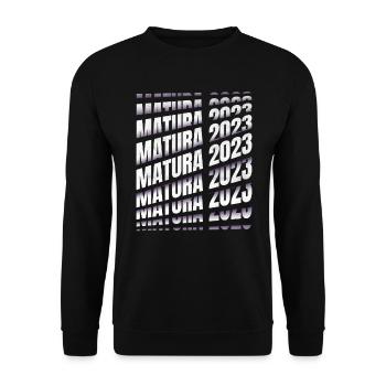 Examen Matura 2023 Abitur Matura réussi - Sweat-shirt Unisexe - noir - Devant - Alina (178cm) & Michal (187cm)