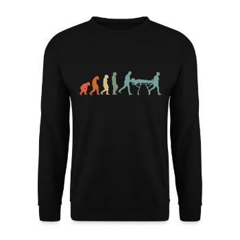 Paramedic Ambulance Emergency Sani - Unisex Sweatshirt - black - Front - Alina (178cm) & Michal (187cm)