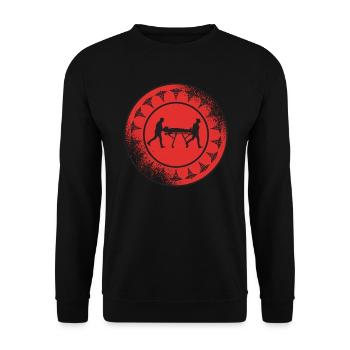 Paramedic Ambulance Emergency Sani - Unisex Sweatshirt - black - Front - Alina (178cm) & Michal (187cm)