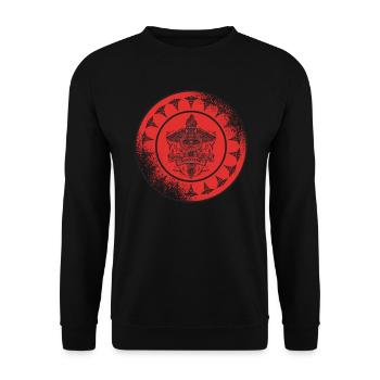 Rettungssanitäter Rettungswagen Notfall-Sani Retro - Unisex Pullover - Schwarz - Vorne - Alina (178cm) & Michal (187cm)