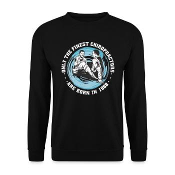 Physiotherapy born 1988 - Unisex Sweatshirt - black - Front - Alina (178cm) & Michal (187cm)