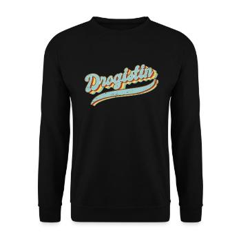 Apotheker Vintage Drogistin - Unisex Pullover - Schwarz - Vorne - Alina (178cm) & Michal (187cm)