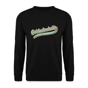 Juwelier Vintage Goldschmiedin - Unisex Pullover - Schwarz - Vorne - Alina (178cm) & Michal (187cm)