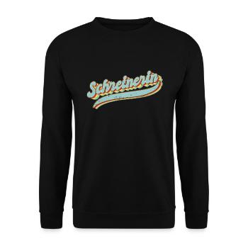 Schreiner Vintage Schreinerin - Unisex Pullover - Schwarz - Vorne - Alina (178cm) & Michal (187cm)